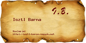 Isztl Barna névjegykártya